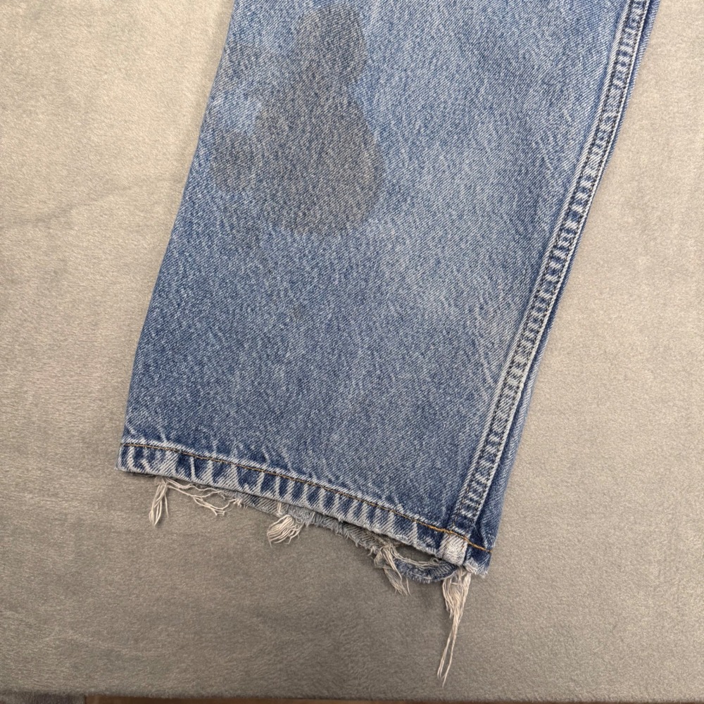 90s Tommy Hilfiger Carpenter Jeans Mens 33x32 Light Distressed 90s Baggy Skater - Picture 10 of 14